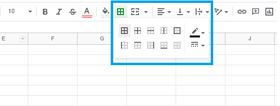 How do you add a cell border in Google Sheets-3