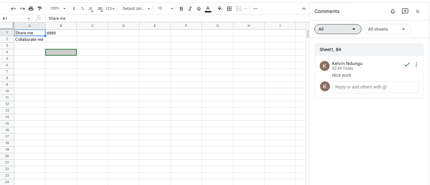 How the real-time collaboration Feature in Google Sheet works5
