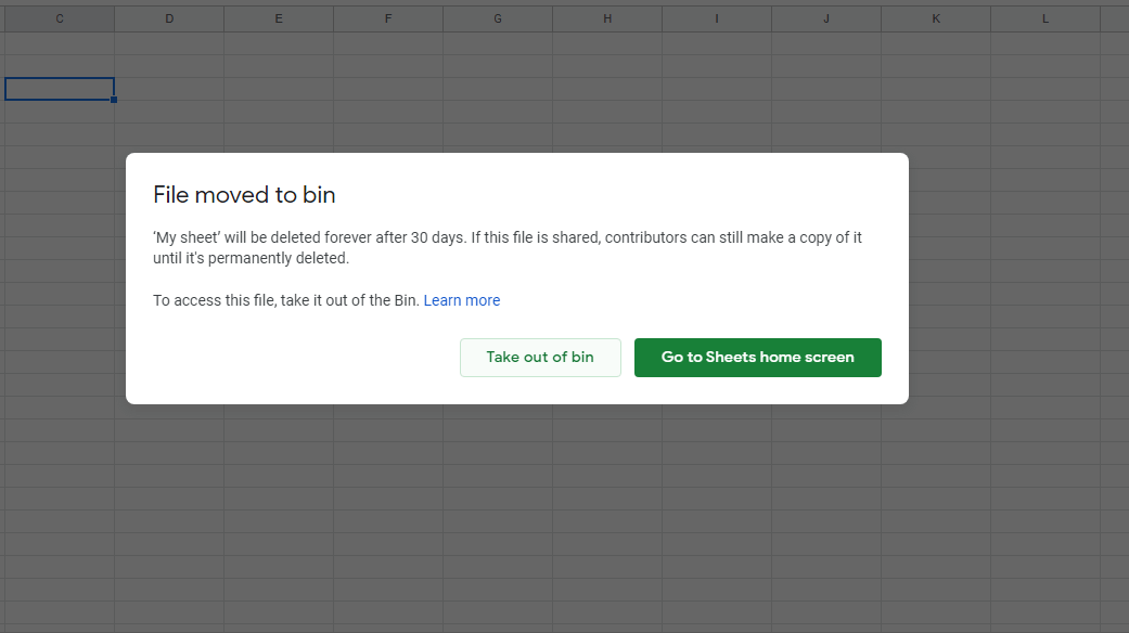 How to delete a sheet in Google Sheet 3