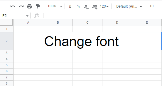 How to change the font size in Google Sheets-3