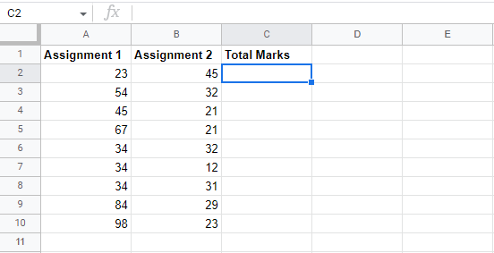 How to create and copy formulas using relative references in Google Sheets-3