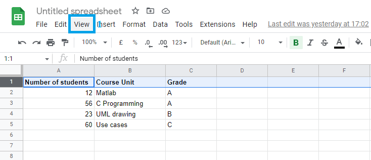 How do you freeze rows and columns in Google Sheets-2
