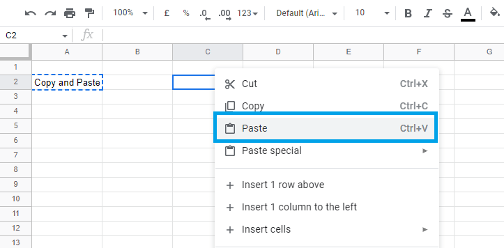 How to copy and paste cells in Google Sheets-6