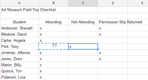 How to drag and drop cells in Google sheets-2