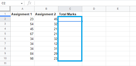How to create formulas using functions in Google Sheets