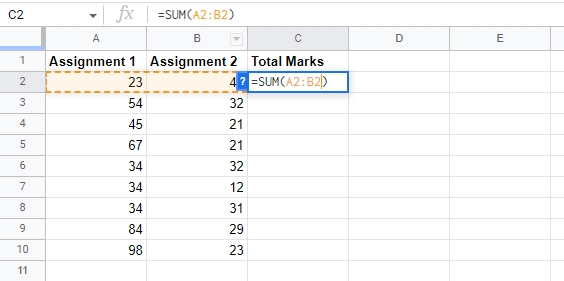 How to create formulas using functions in Google Sheets-4