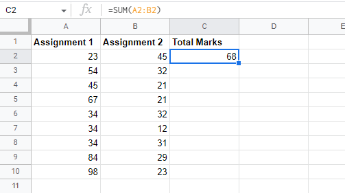 How to create formulas using functions in Google Sheets-5