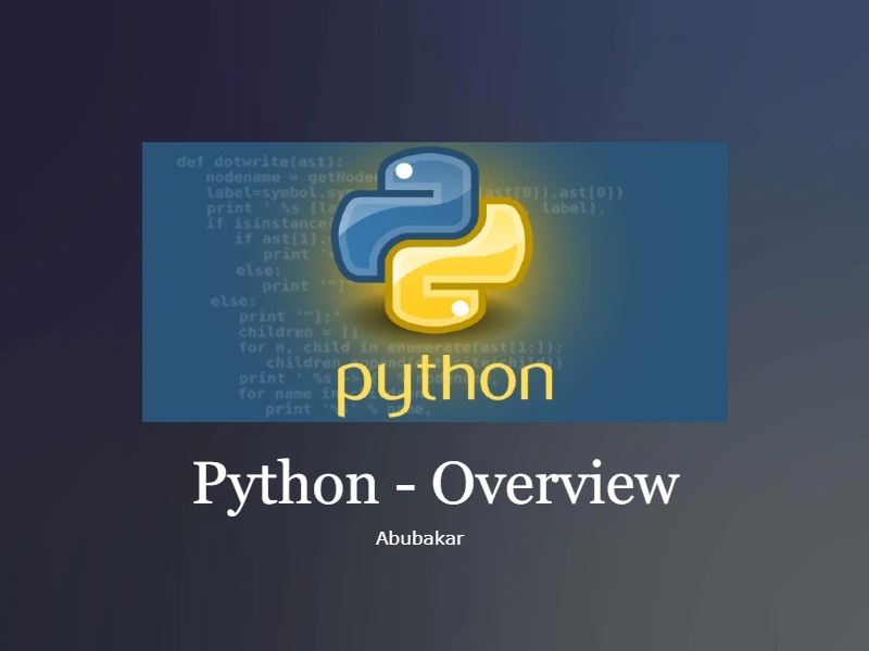 Python Overview
