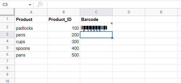 Generate a barcode in a Google Sheet, QR Code Generator15