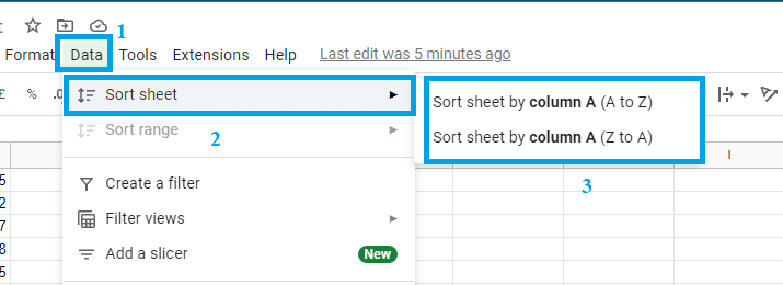 How to sort and filter sheets in Google Sheets2